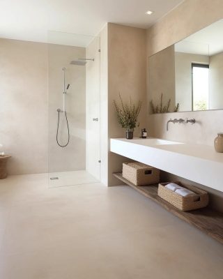 seamless interior design using microcement