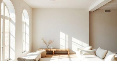 lime wash paint interior with soft natural textured finish