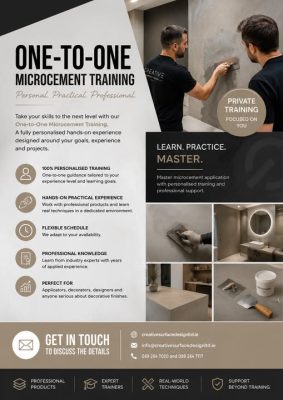one-to-one microcement training in Cork