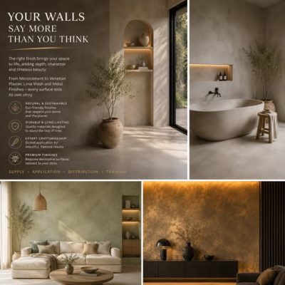 decorative wall finishes Ireland with handcrafted texture