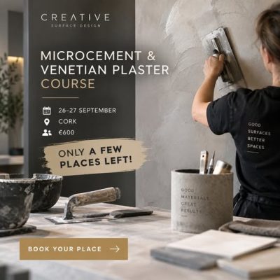 microcement course Cork 26 27 September hands-on training